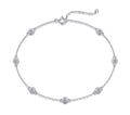 925 Sterling Silver     Moissanite Halo Bracelet